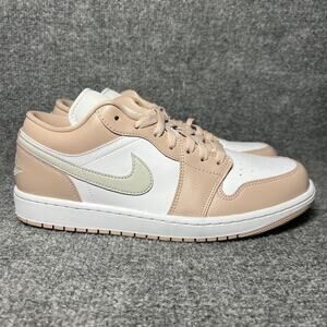 Sz 12 Nike Women's Air Jordan 1 Low 'White/Particle Beige' (DC0774-120) New
